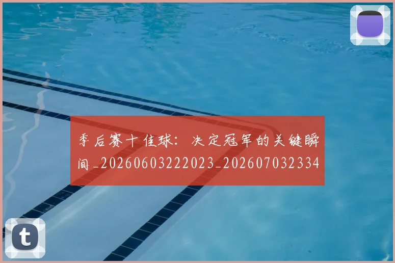 季后赛十佳球：决定冠军的关键瞬间_20260603222023_20260703233446_20260720193227